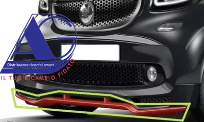 Spoiler SMART FORTWO 453 BRABUS PARACHOQUES DELANTERO Hoja HECHO A MEDIDA con Adhesivo - Imagen 1 de 3