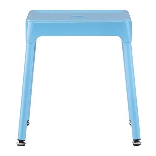 Safco Steel Guest Stool in Glossy Blue - 15.5"W x 15.5"H - Picture 2 of 7