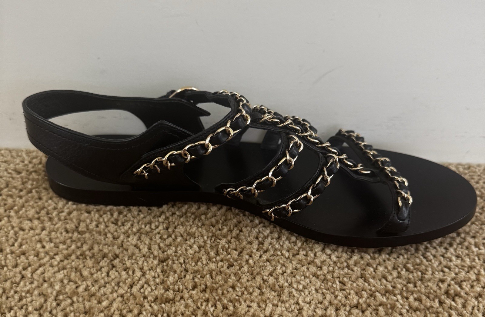 CHANEL Interlocking CC Logo Gladiator Open Toe Sa… - image 14