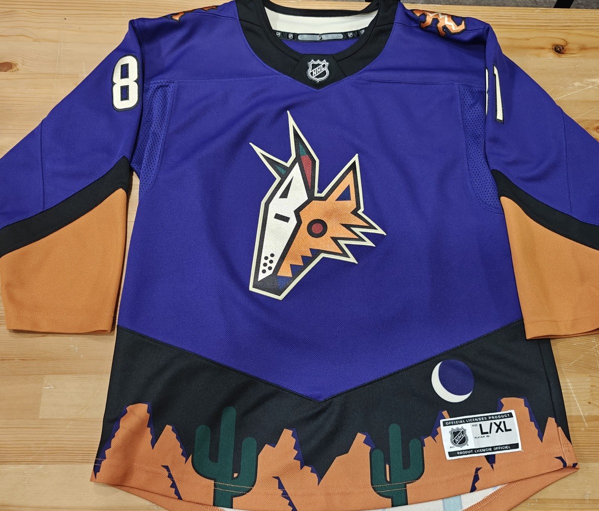 レア✨kiyata オオカミバスケット Phil Kessel Arizona Coyotes Reverse Retro 1.0 Jersey Purple