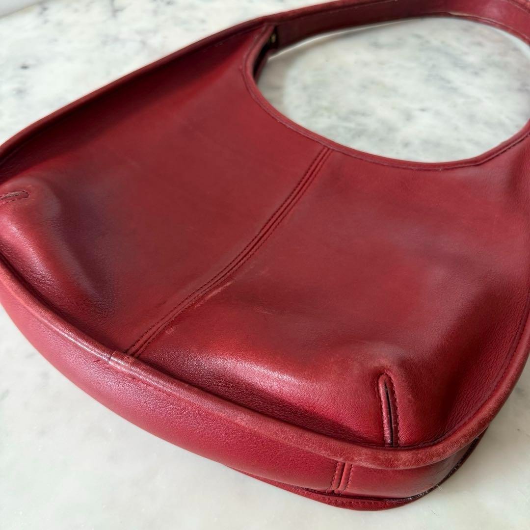 Extremely Rare Made In USA Old Coach 9025 Shoulder Bag Red Vintage