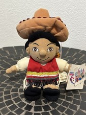 DISNEY Store It's a Small World Mexico Boy Bean Bag Plush Beanie Toy Doll w/Tags