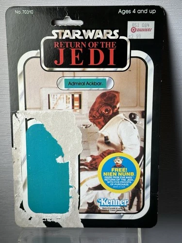 Star Wars Vintage Admiral Ackbar 65 Back Toltoys Nien Nunb Offer Card Australia