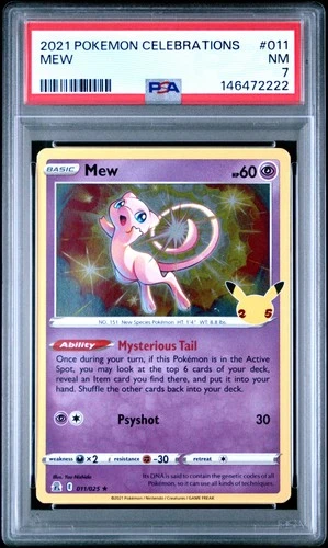 2021 POKEMON CELEBRATIONS #011 MEW PSA 7