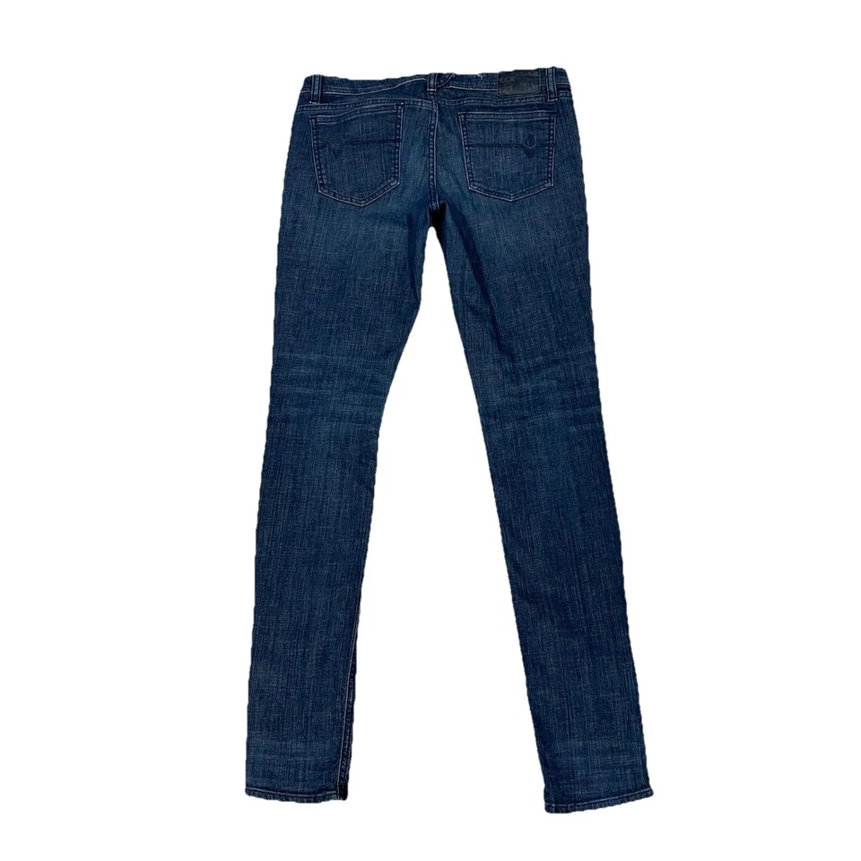 Volcom Jeans Youth Sz 11 Super Skinny Fit Ankle Zip Denim Cotton Stretch Preppy - Image 2 of 4