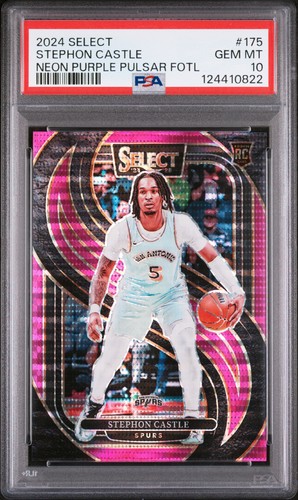 Stephon Castle [Neon Purple Pulsar Prizm] #175 2024 Panini Select card