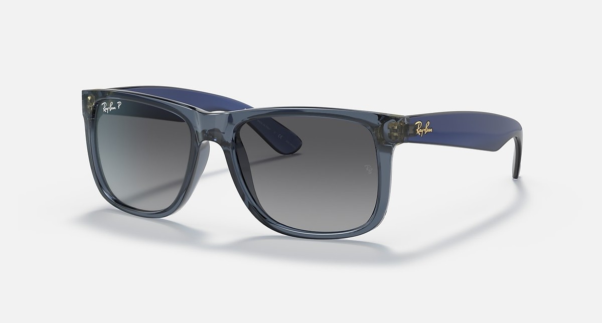 Ray-Ban Justin Classic Transparent Blue/Grey Gradient Polarized 51