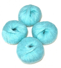 4 Knäuel x 25g Mohairgarn : Mohair + Acryl