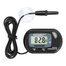 AQUANEAT Aquarium Thermometer, Fish Tank Digital 1 Pack, black