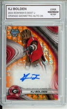 2024 Bowman's Best U #BOA-KB KJ Bolden Orange Geometric Auto /25