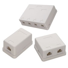 CAT6 Surface Mount RJ45 Socket for Ethernet Network Cable Tool-less 1/2/4 Port 