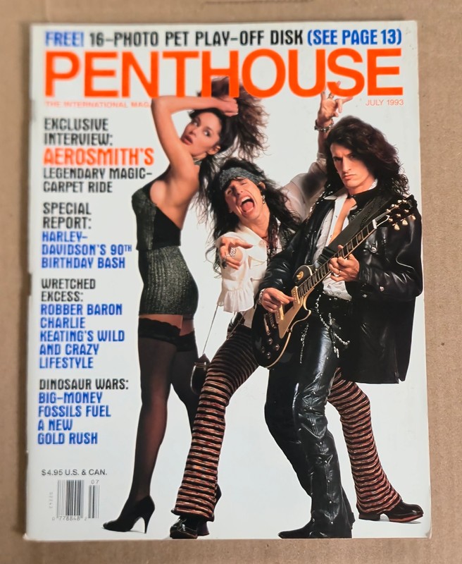PENTHOUSE MAGAZINE - JULY 1993 - AEROSMITH COVER - POM MICHELLE TANNER