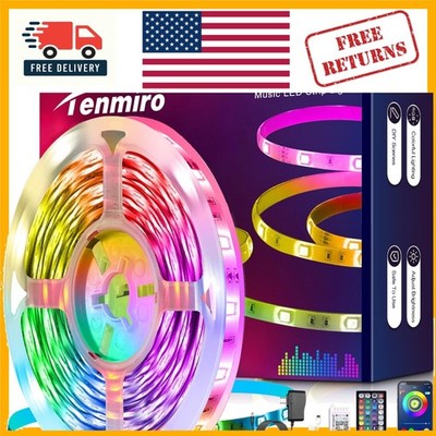 Color Changing 32.8ft LED Strip Lights - App & Remote Control for Home Decor