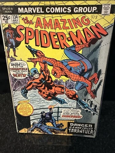 Amazing Spiderman 134 July 1974 Marvel 1st Tarantula; 2nd Punisher (cameo)