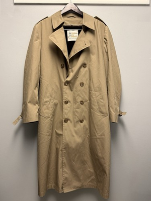 #ad L Vintage London Fog Long Sleeve Trench Coat Mens Length Beige Used $28.99