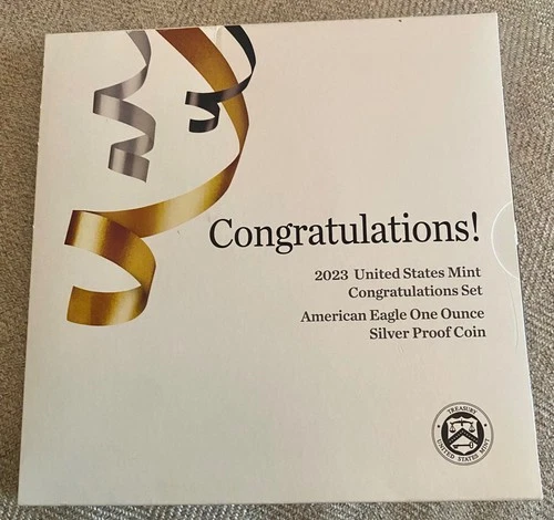 2023 US Mint Congratulations Set -- American Eagle One Ounce Silver Proof Coin