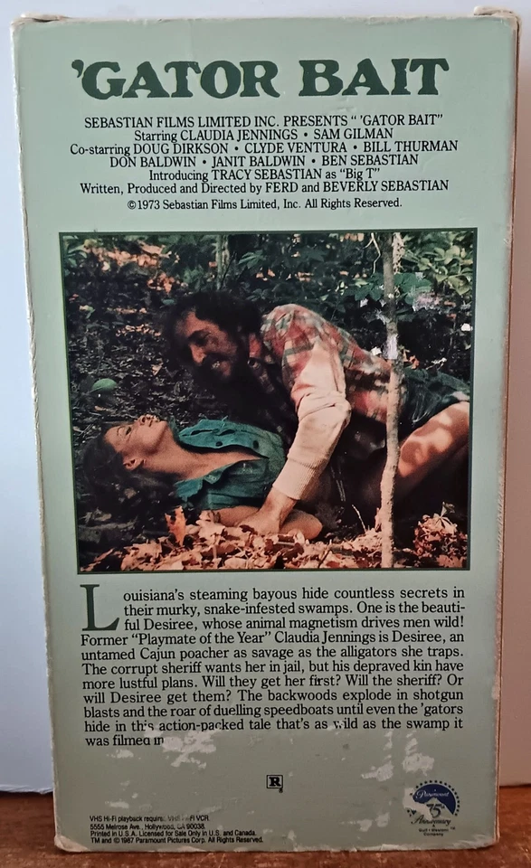 Gator Bait 1973 VHS - Claudia Jennings - RARE EXPLOITATION - OOP Foto 2 de 4