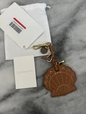 100%  Authentic Zimmerman Keychain Seashell Brown
