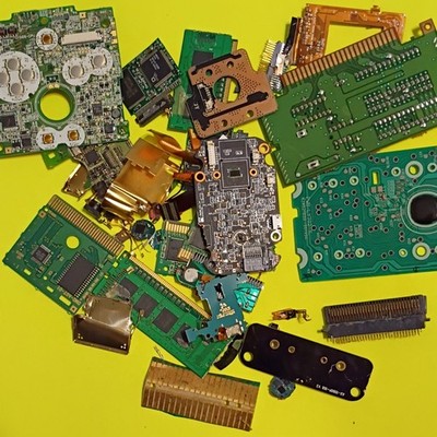 Assorted PCB Circuit Boards &  Components Scrap Lot, Chips For Gold Recovery