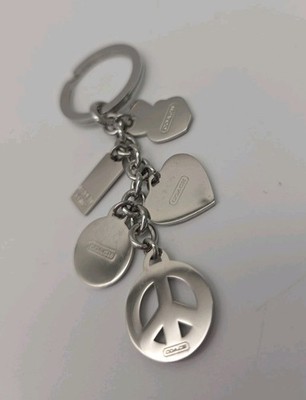 COACH VINTAGE RARE Five Charm Keychain/Fob Bag Charm Smileyface