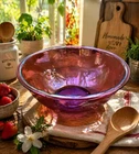 Pyrex 326 4 Qt Mixing Bowl Cranberry Pink Glass Large Kitchen Bakeware