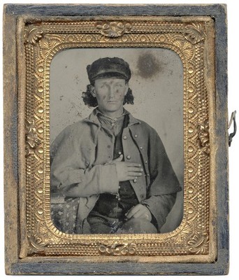 Civil War Confederate Cavalry Border Ruffian Horse Soldier Tintype ...