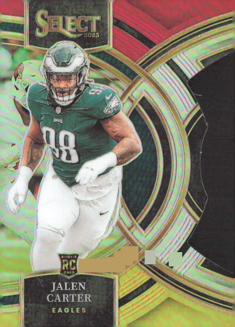 2023 Panini Select Jalen Carter #171 Red and Yellow Prizms Die Cuts