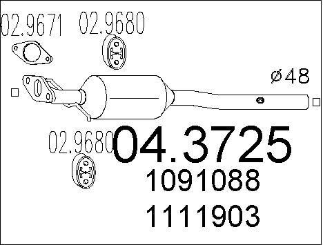 Catalyseur Ford Focus 1.6 16V pour reussir le controle technique antipollution