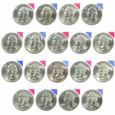1990-1998 P D Washington Quarters Mint Cello Set BU Run 18 US Coin Lot