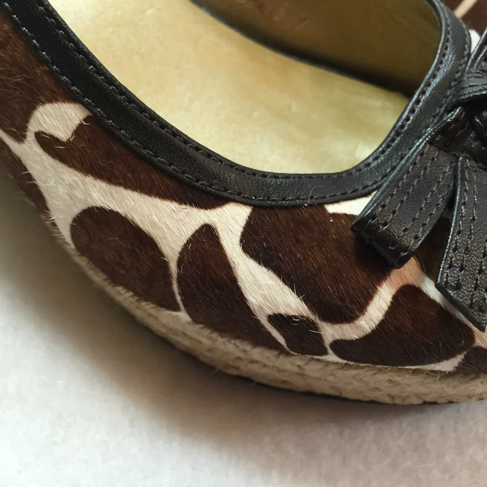 Sandalia de cuña con alpargata Me Too Janice estampado de jirafa piel de becerro 5 M Foto 2 de 4