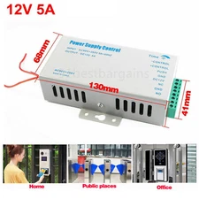 Power Supply Control For Door Access Entry System AC 110-240V to DC 12V 5A