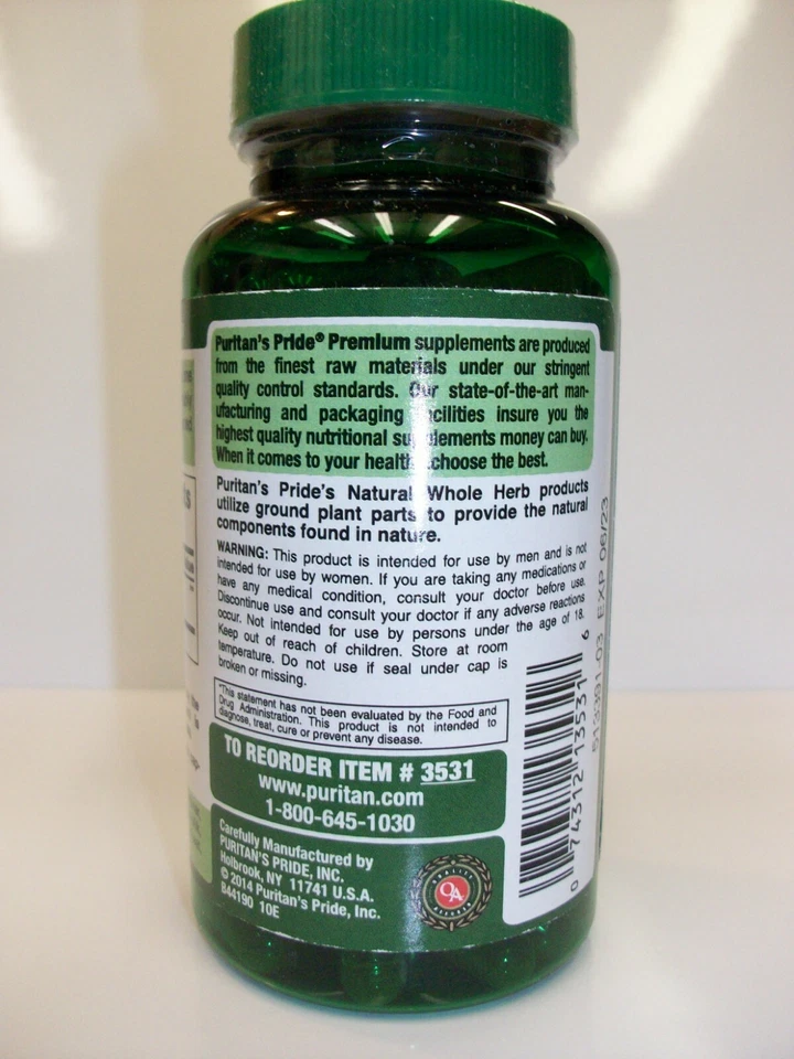 Saw Palmetto 450 mg 100 cápsulas apoya la salud de la próstata y urinaria Foto 3 de 3