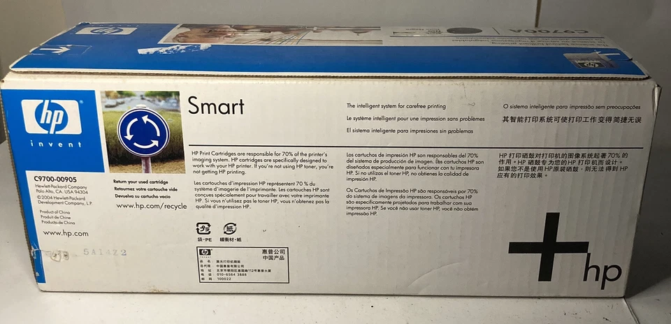 Cartucho de tóner genuino HP Color LaserJet C9700A negro serie 1500-2500 - Nuevo Foto 3 de 4