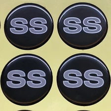 SS Wheel Rim Center Cap STICKER DECAL 1 3/4 " Malibu Impala Chevelle super sport