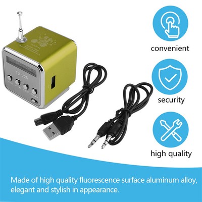 Mini Radio FM Digital Portable Speakers Rechargeable LCD MP3 Music Player