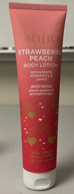 PACIFICA~Vegan STRAWBERRY PEACH Inspiring Plant-Powered Aromatherapy Body Lotion