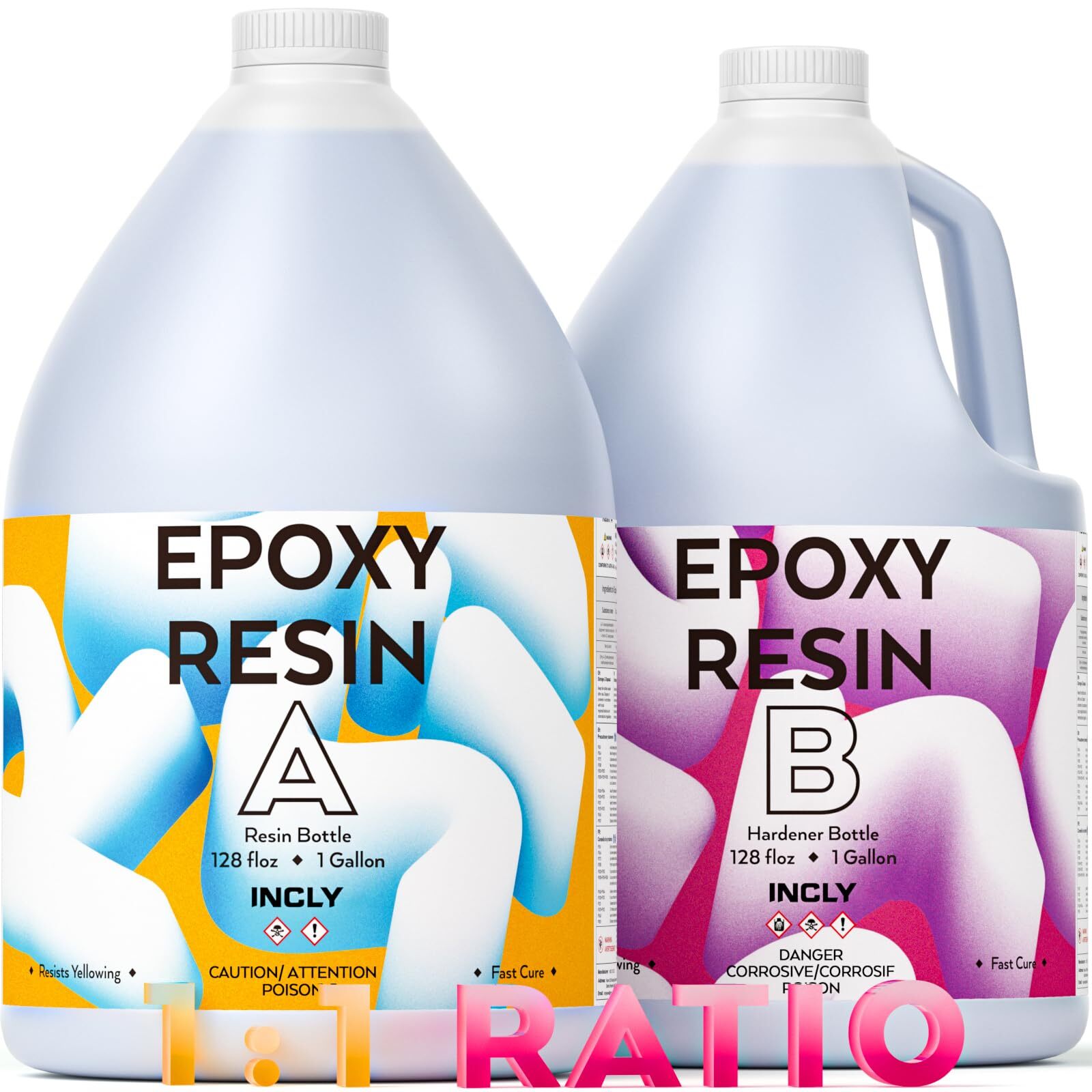 2 Gallon Crystal Clear Epoxy Resin Kit for Table Tops & Jewelry Making