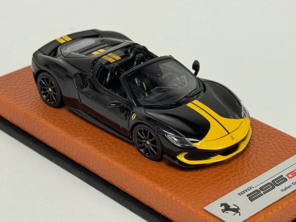 1/43 Looksmart Ferrari 296 GTS in Blue Corsa on Leather base  LS538I - Image 4 of 4