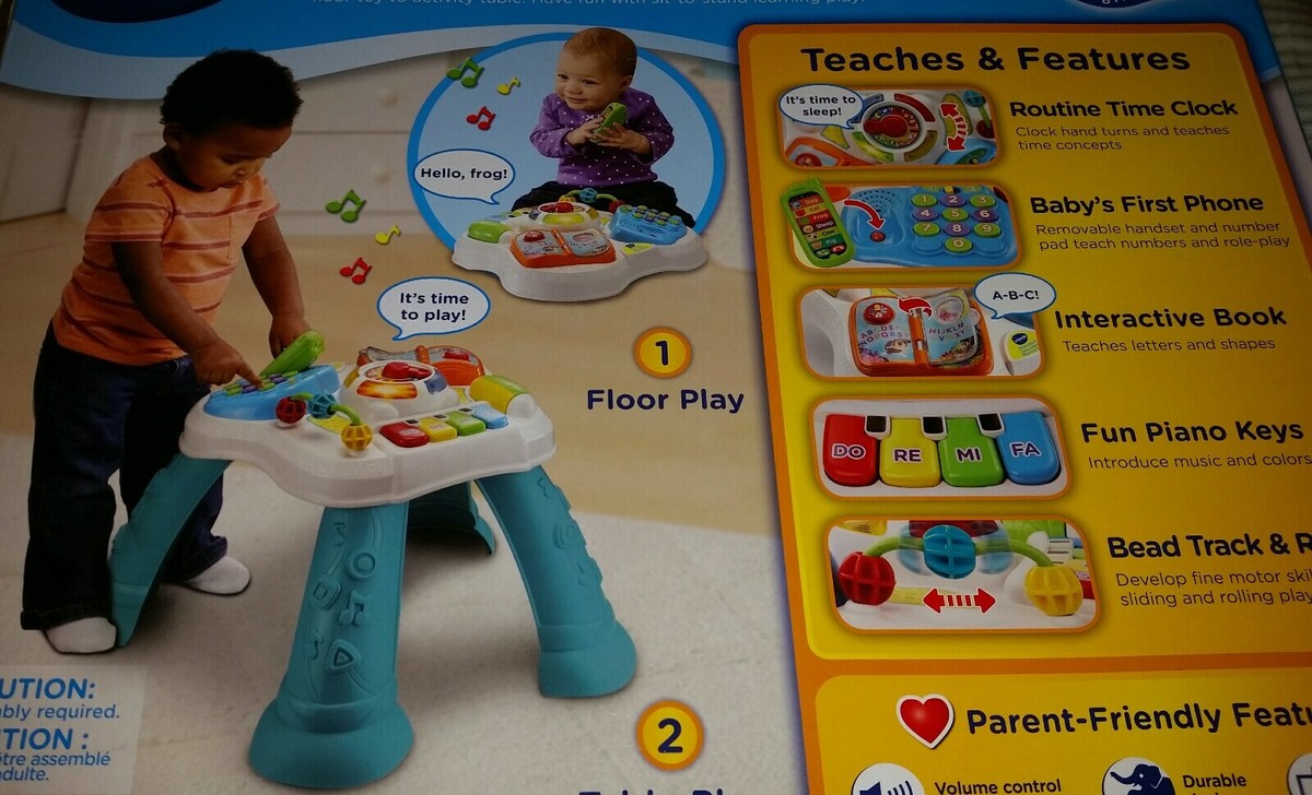 NEW vTech Sit-to-Stand Learn Grow Discover Activity Table for