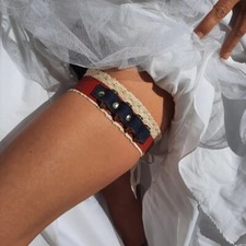 wedding garter belt leather