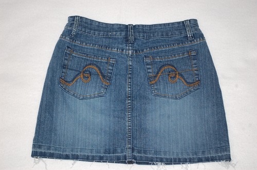 Girls BLUE JEAN SKIRT Rhinestone Accents ARIZONA JEAN CO Size 12 REG - Picture 2 of 2