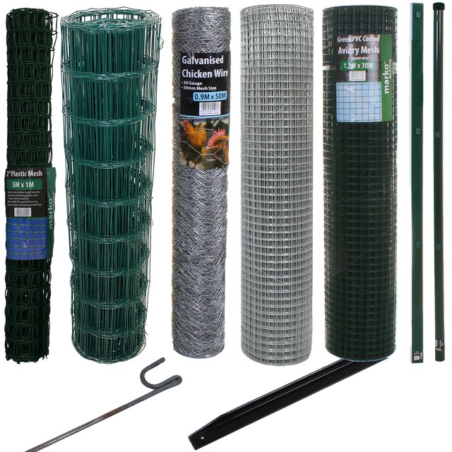 Marko Fencing Pvc Green Plastic Coated Metal Garden Fence Mesh Garden