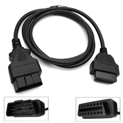16 Pin Male to Female OBDII OBD2 5 FT Extension Cable Auto Diagnostic Extender