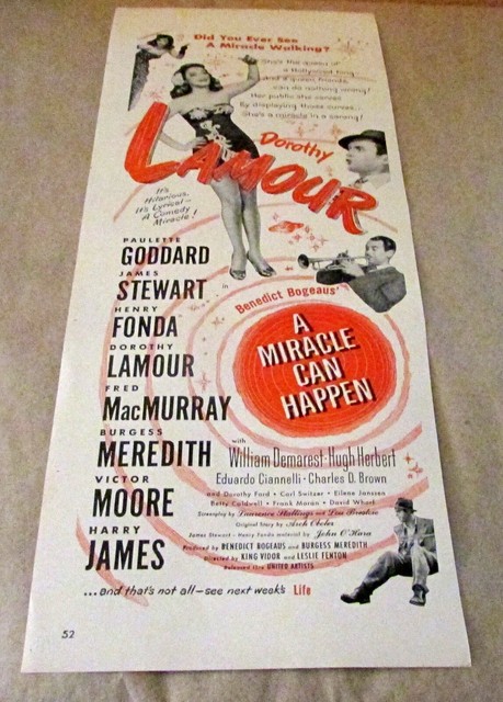 A Miracle Can Happen Orig Magazine Movie Ad 1948 James Stewart Others Ebay