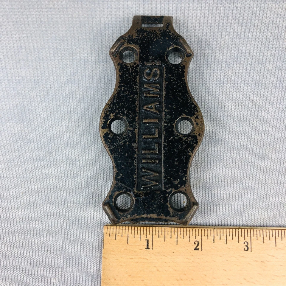 Remache Williams de hierro fundido negro antiguo alrededor de finales de 1800 para hierro SAD 4,5 pulgadas Foto 3 de 4