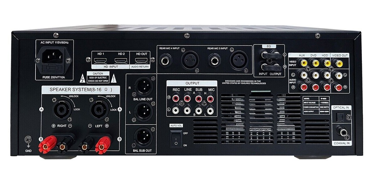 カラオケ　200 IDOLpro IP-4000 3000W Karaoke Mixing Amplifier W/ Optical