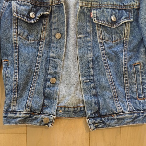 Levi's Denim Jacket 501 Sz.10 Kids Blue Vintage Made in Yugoslavia Retro - Picture 4 of 12