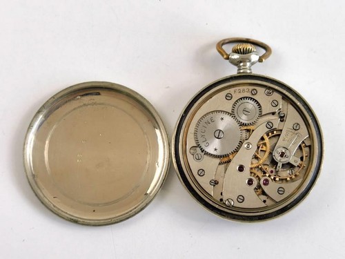 Esercito della Wehrmacht, servizio orologio da tasca ""Glicina"". L'orologio funziona, la lancetta dei secondi funziona - Foto 8 di 12