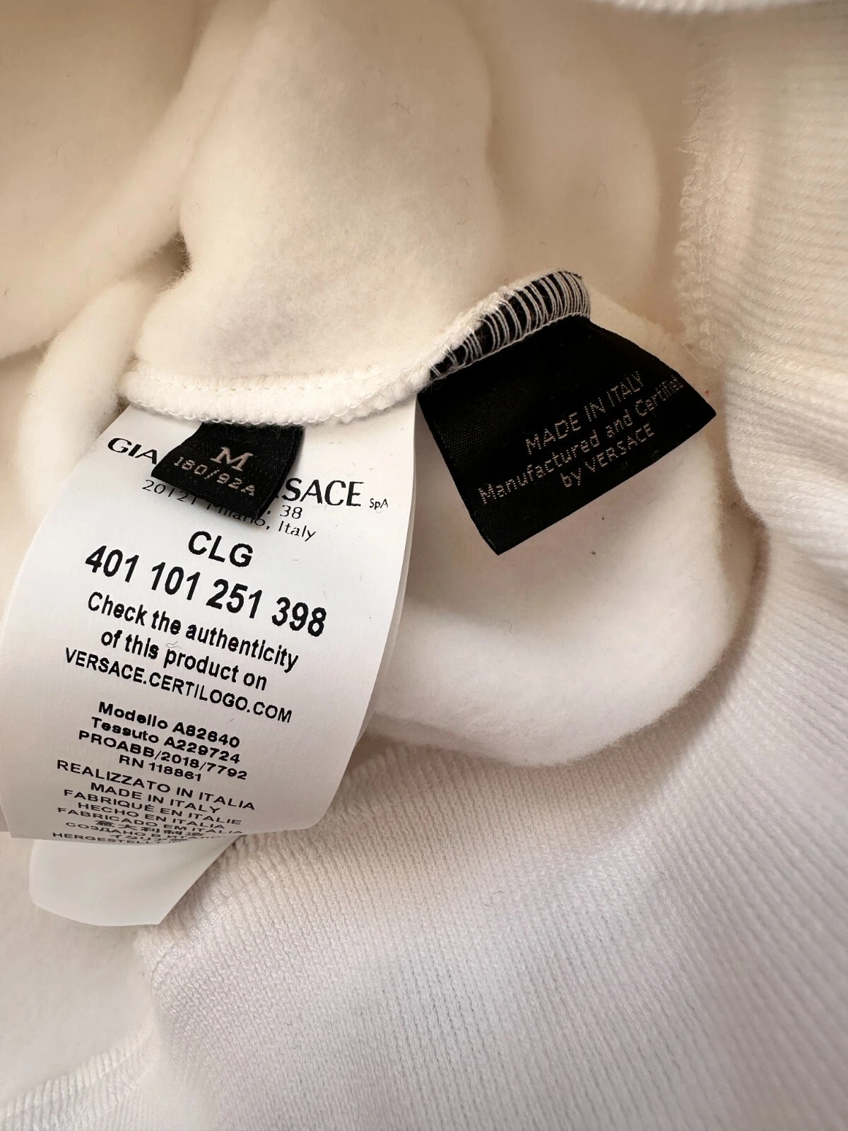 Rara e limitata felpa con cappuccio Versace x Kith oro bianco taglia M prezzo consigliato £ 1.110