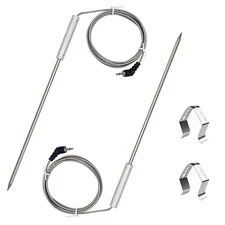 2 Pack Meat Thermometer Probe Replacement for Thermopro, 8" Meat Probe